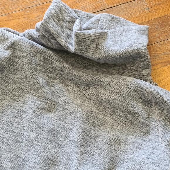 TEK Gear Essential Fleece Relaxed Turtleneck Heathered Gray Stripe XXL - Picture 5 of 15